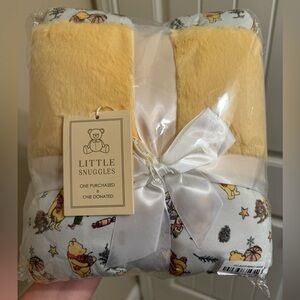 Little snuggles pooh  bamboo/minky baby blanket